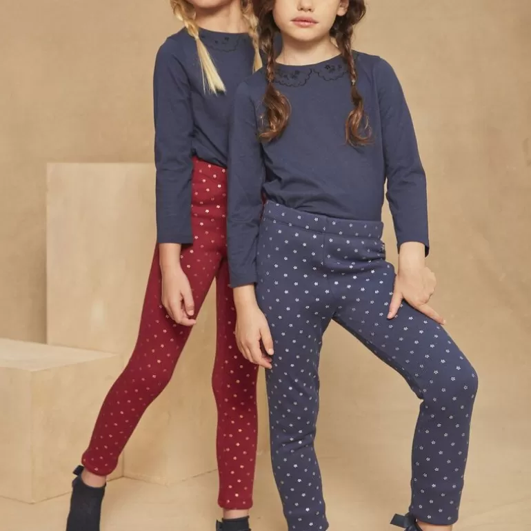 Sergent Major Pantalon Jean & Legging | 2 Leggings Rouges Et Bleu Marine