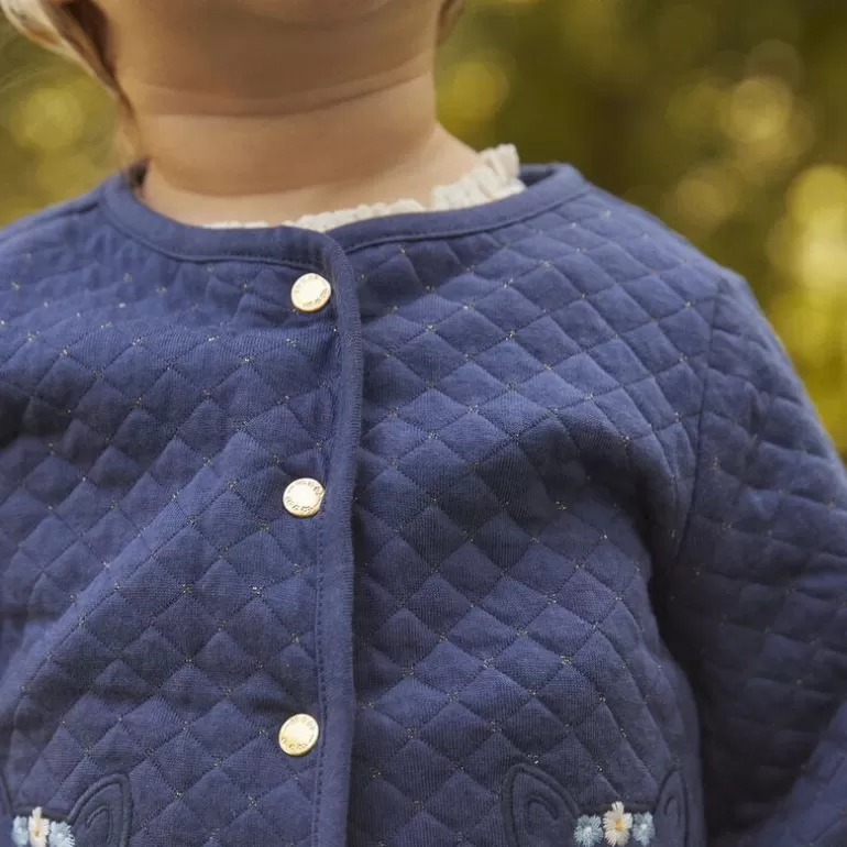 Sergent Major Pull Gilet & Cardigan | Cardigan Bleu Marine En Tubique