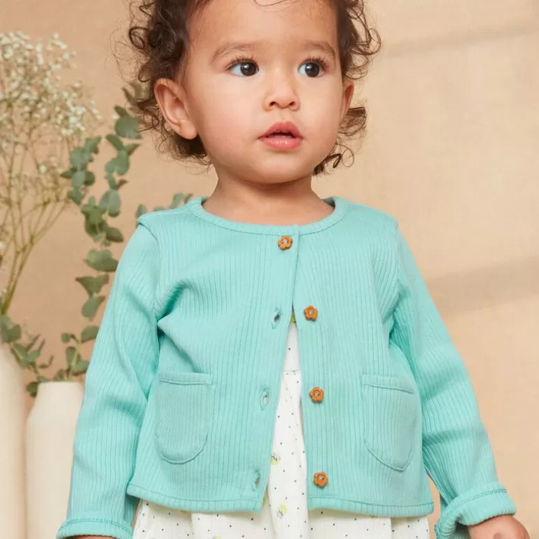 Sergent Major Pull Gilet & Cardigan | Cardigan Cotele Turquoise Clair