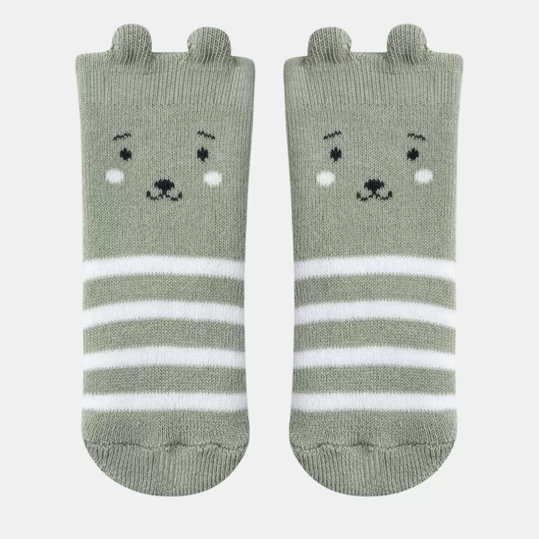 Sergent Major Chaussettes | Chaussettes Vert Argile A Rayures