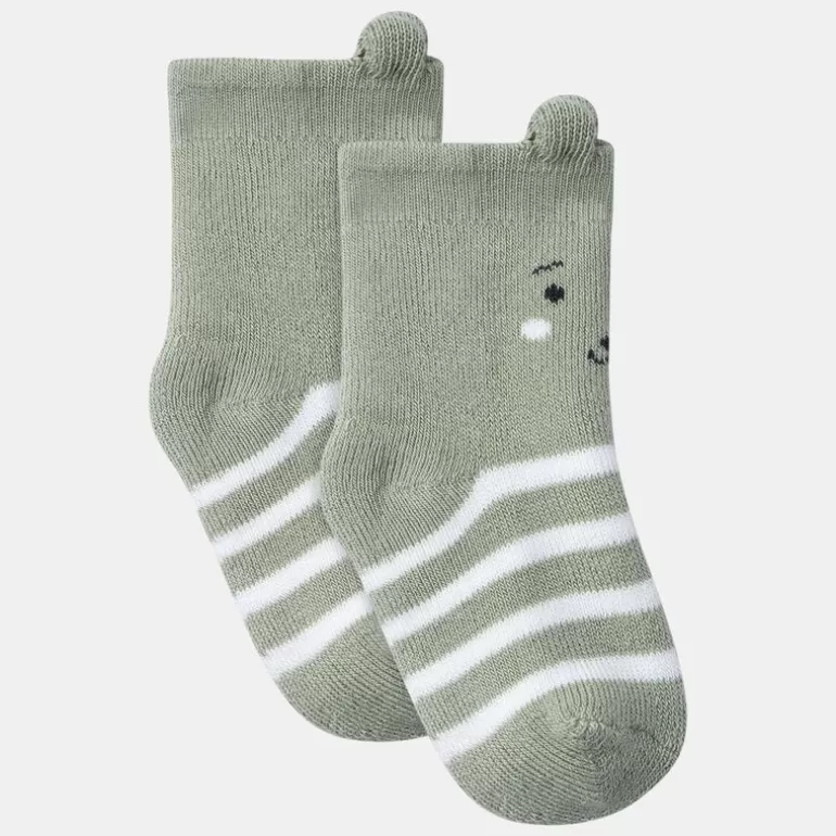 Sergent Major Chaussettes | Chaussettes Vert Argile A Rayures