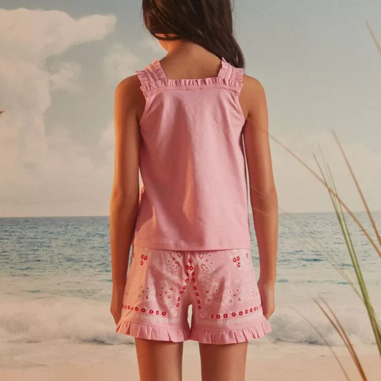 Sergent Major Maillot De Bain & Tenue De Plage | Ensemble 2 Pieces Rose En Coton