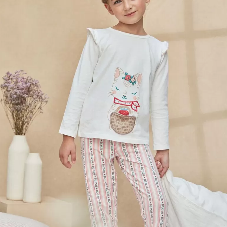 Sergent Major Pyjama | Ensemble Pyjama Blanc A Imprime Fraise