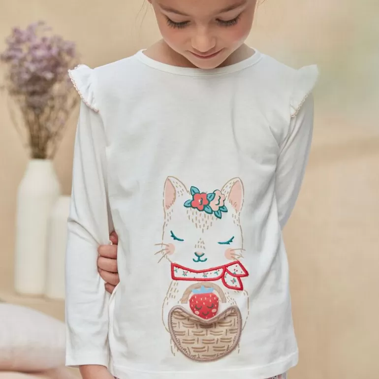 Sergent Major Pyjama | Ensemble Pyjama Blanc A Imprime Fraise