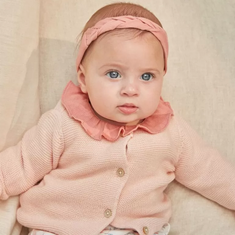 Sergent Major Veste & Cardigan | Gilet En Tricot Point De Mousse Et Laine Bébé Fille