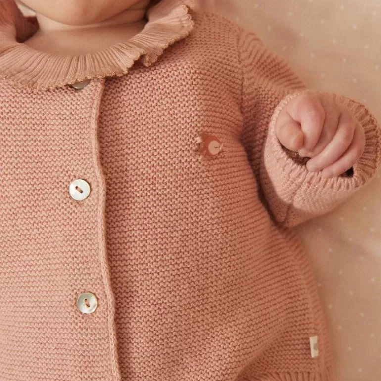 Sergent Major Veste & Cardigan | Gilet Rose Ancien En Point Mousse