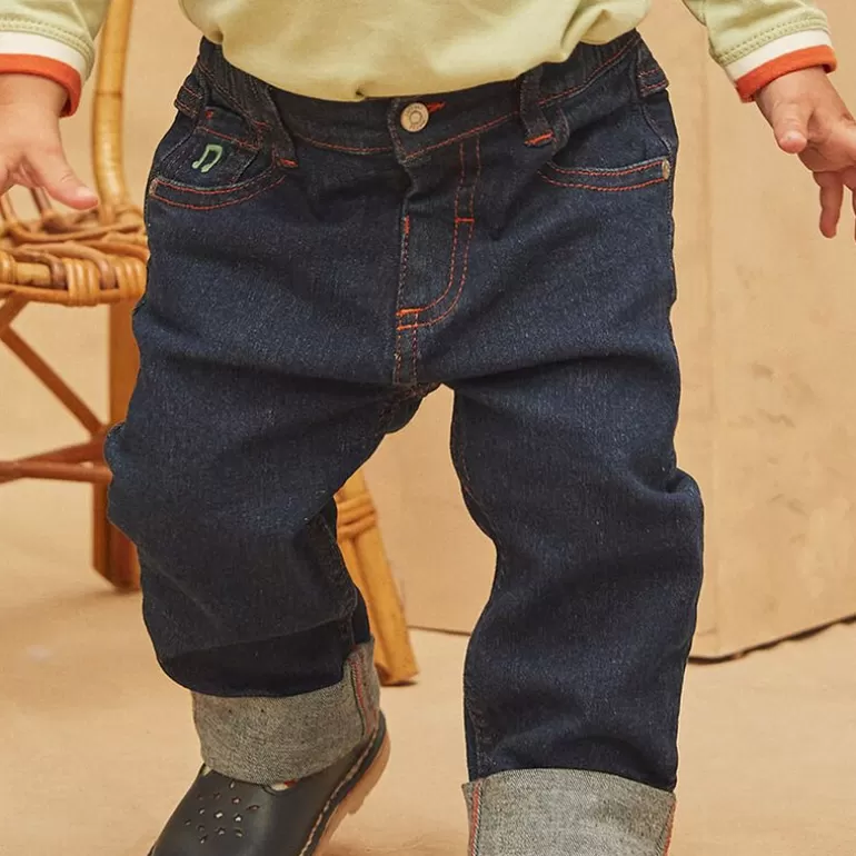 Sergent Major Pantalon & Jean | Jean En Denim Brut Et Broderies Notes De Musique