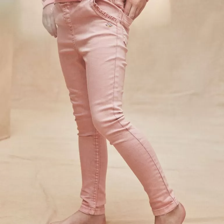 Sergent Major Pantalon Jean & Legging | Jean Slim Rose Avec Poches Froncees