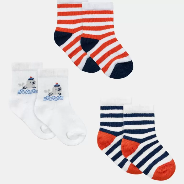 Sergent Major Chaussettes | Lot De 3 Chaussettes Bébé Garçon