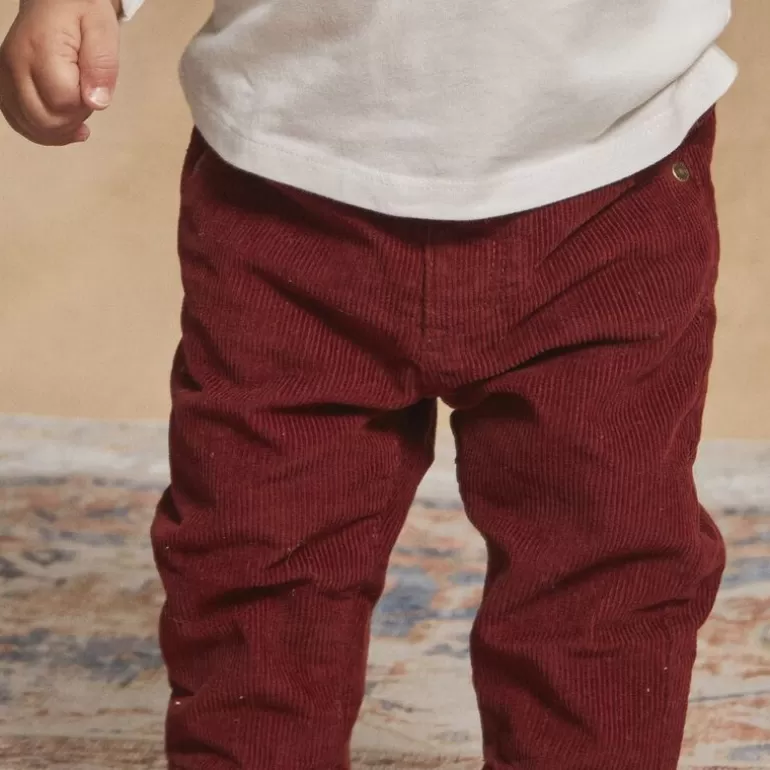 Sergent Major Pantalon & Jean | Pantalon Bordeaux En Velours Cotele