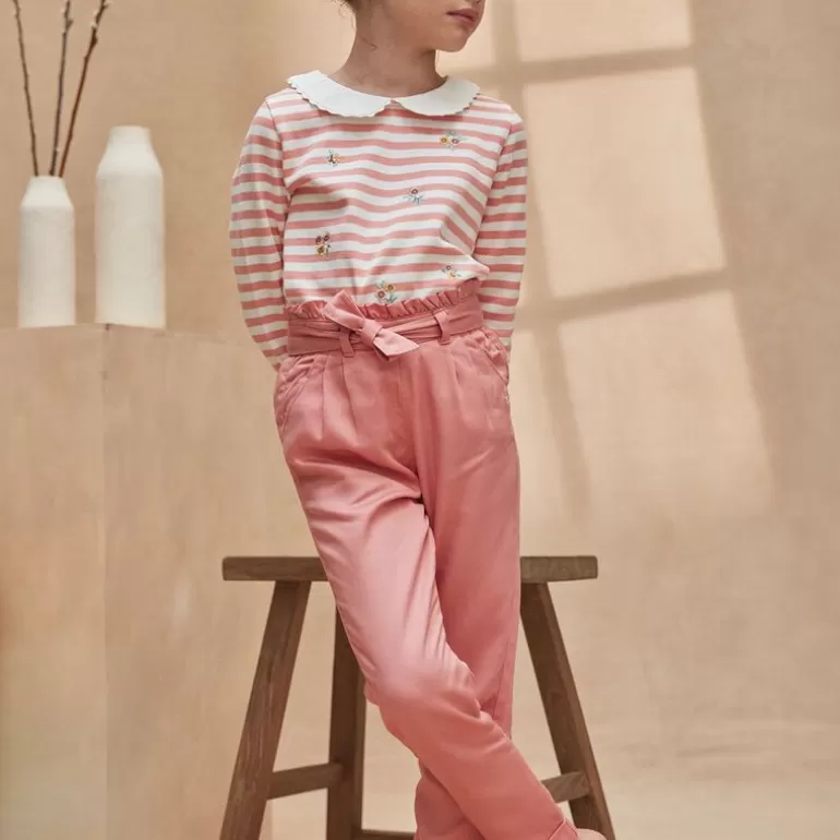 Sergent Major Pantalon Jean & Legging | Pantalon Coupe Carotte Rose En Lyocel