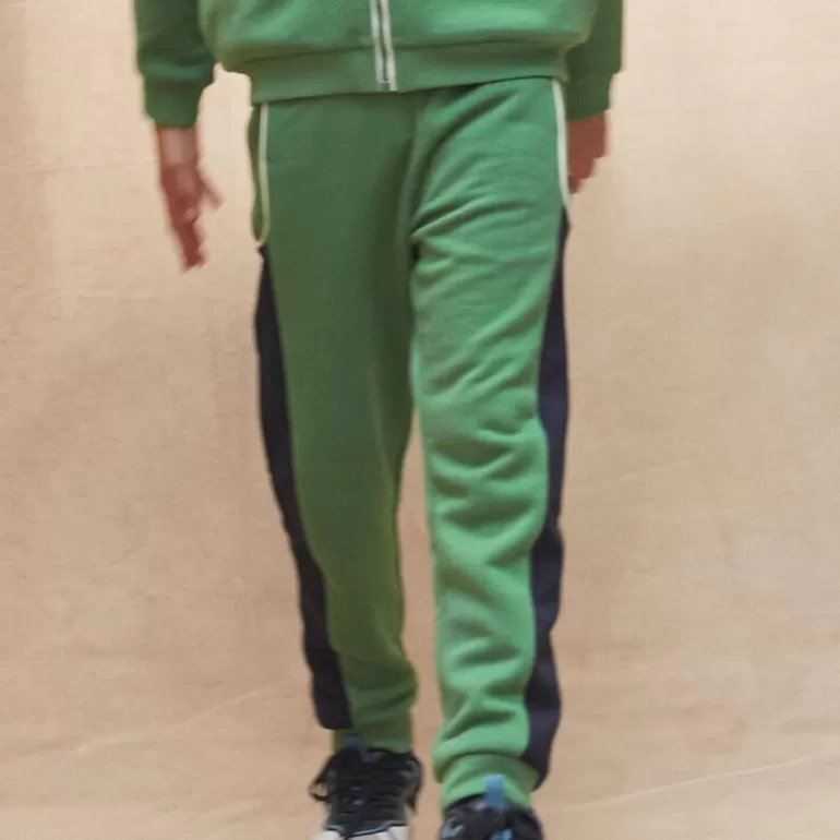 Sergent Major Tenues De Sport | Pantalon De Jogging Vert Avec Bandes Contrastantes