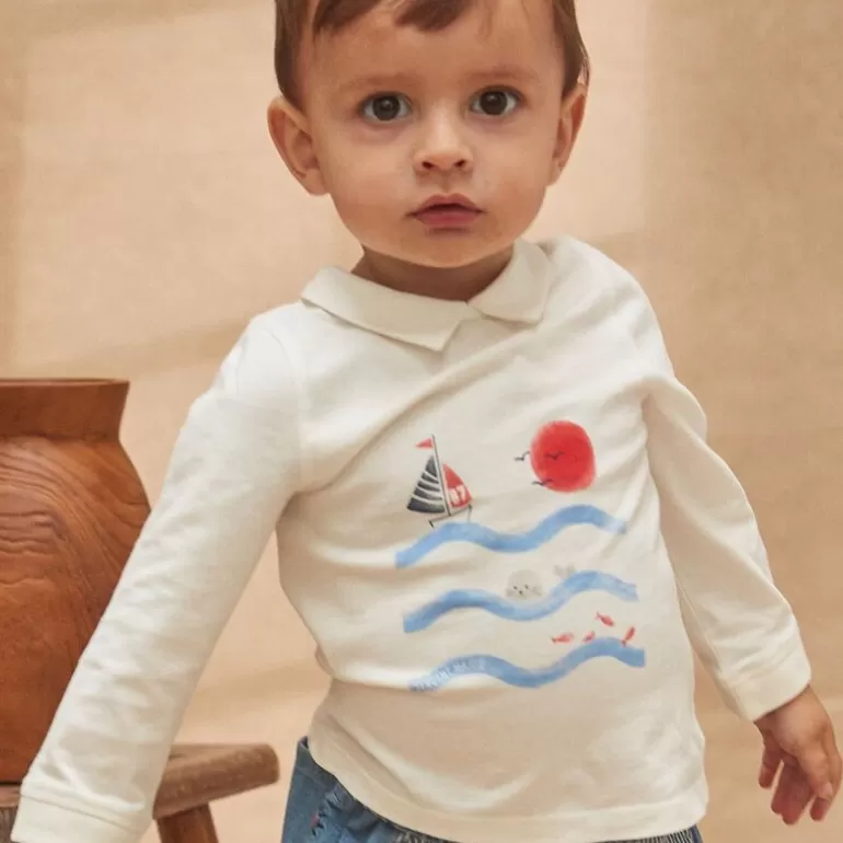 Sergent Major Chemise T-Shirt & Polo | Polo Bébé Garçon Imprime Animaux De La Mer