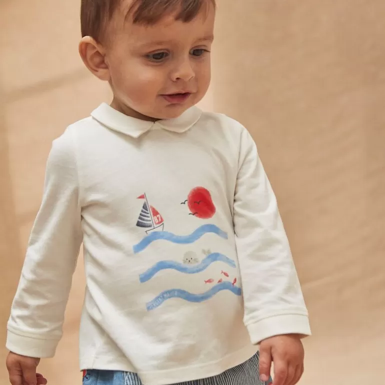 Sergent Major Chemise T-Shirt & Polo | Polo Bébé Garçon Imprime Animaux De La Mer