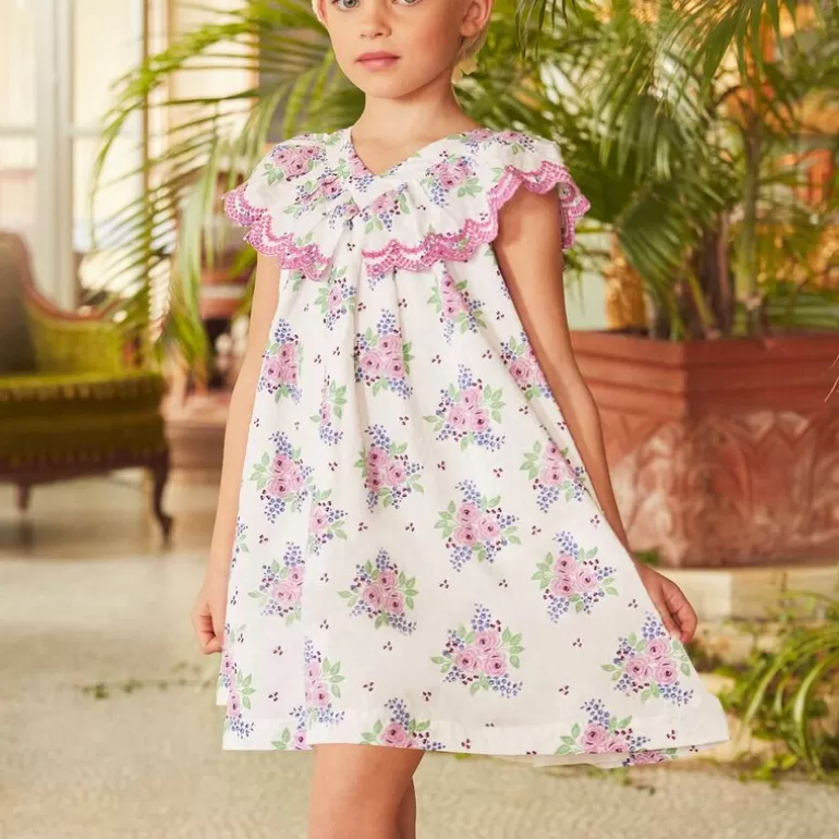 Sergent Major Robe & Combinaison | Robe Ecrue Avec Roses