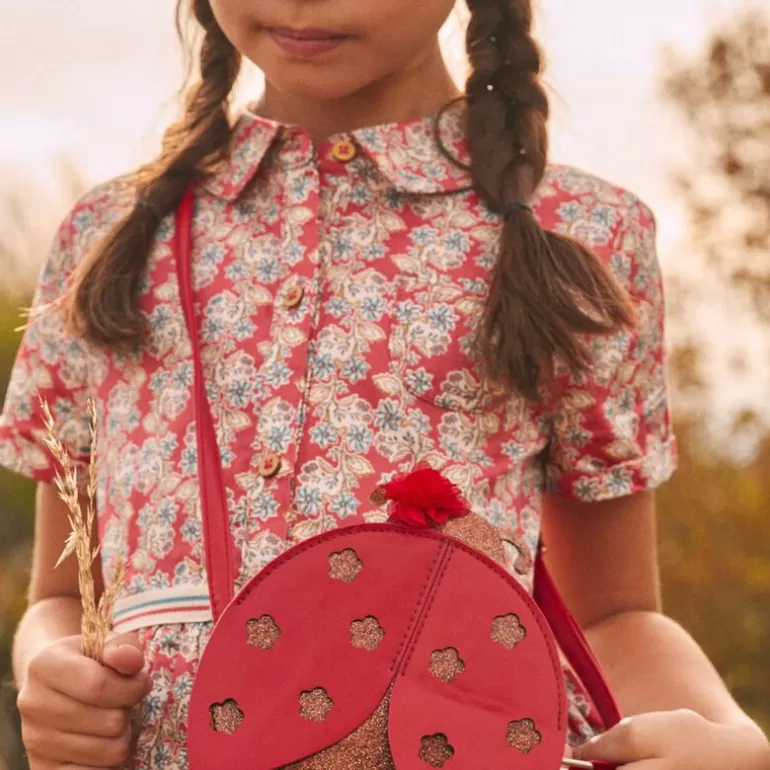 Sergent Major Sac Cartable & Parapluie | Sac Rouge En Forme De Coccinelle Avec Paillettes