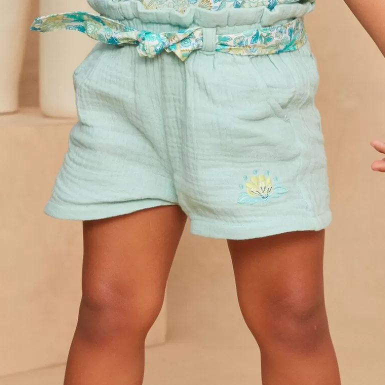 Sergent Major Jupe & Short | Short Avec Ceinture Imprimee Turquoise