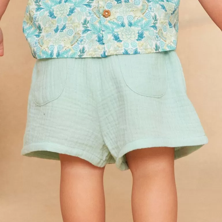 Sergent Major Jupe & Short | Short Avec Ceinture Imprimee Turquoise