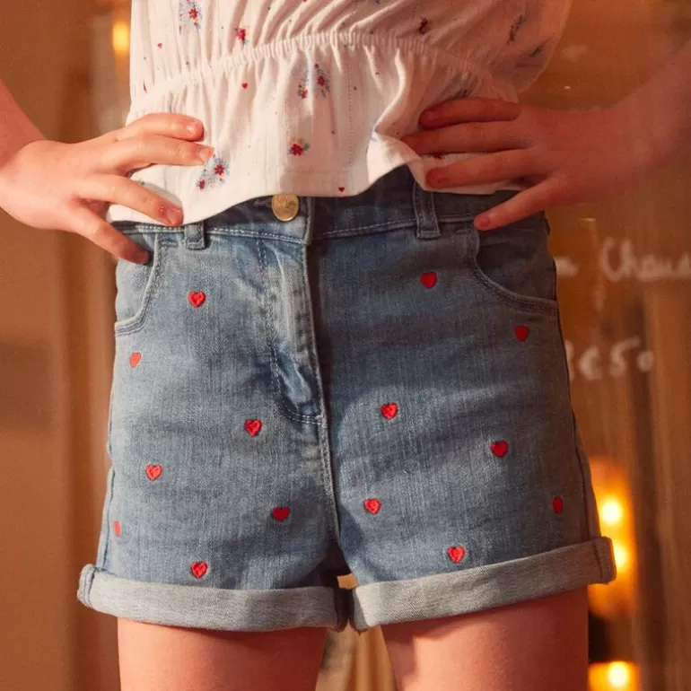 Sergent Major Jupe & Short | Short En Jean Coeurs