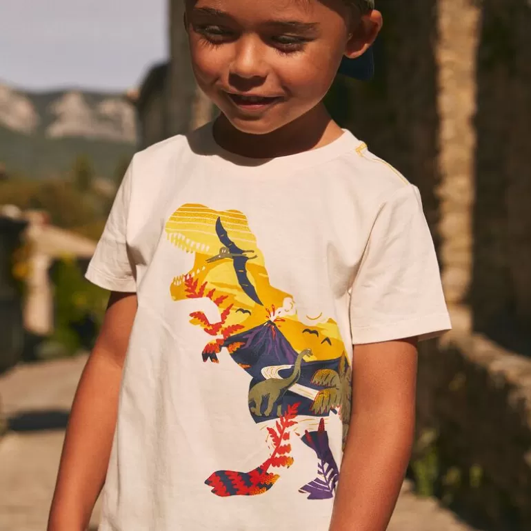 Sergent Major T-Shirt & Polo | T-Shirt Ecru Imprime Dinosaure