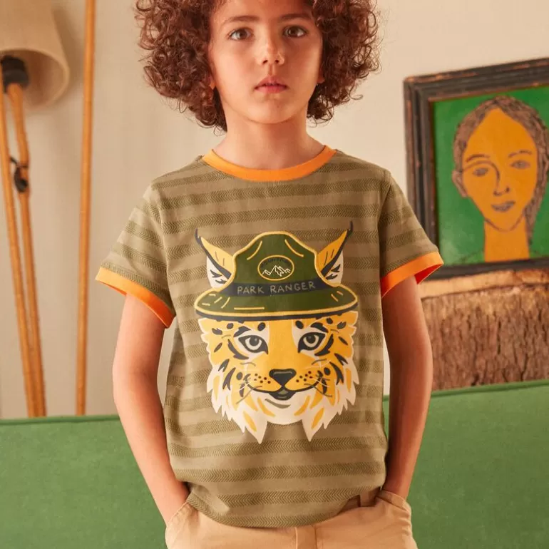 Sergent Major T-Shirt & Polo | T-Shirt Kaki Imprime Lynx