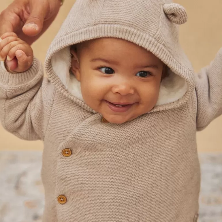 Sergent Major Veste & Cardigan | Veste A Capuche Beige En Tricot