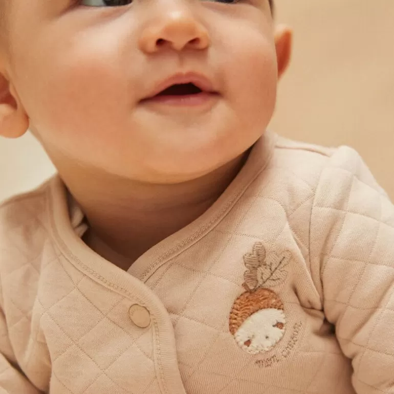 Sergent Major Veste & Cardigan | Veste Reversible Beige Et Ecru En Tubique Et Jersey